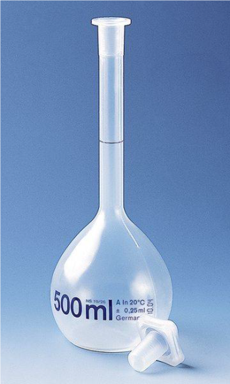 Balones volumétricos aforados plásticos Clase A de 10 mL (para realizar diluciones de muestras)