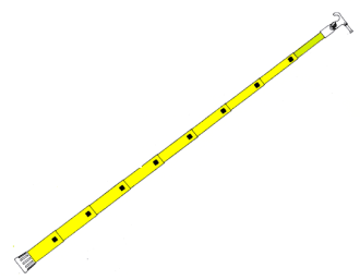 PERTIGA TELESCOPICA DE 8 PIES 2.50 MTS 5 SECCIONES MARCA HASTINGS MODELO HV-208