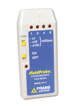 DETECTOR DE RADIACION ELECTROMAGNETICA VISUAL MARCA: AMPROBE MODELO: PY 17