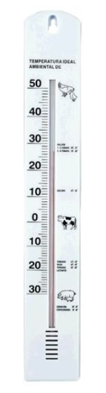 TERMOMETRO BASE PLASTICA ALCOHOL ROJO 45 cms de LARGO -30/50ºC MARCA BELL MODELO TH013P