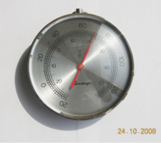 Termómetro de juego de dial Marca Brooklyn Modelo 7436