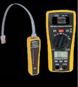 PROBADOR DE CABLEADO LAN Y MULTIMETRO MARCA CEM MODELO LA-1011