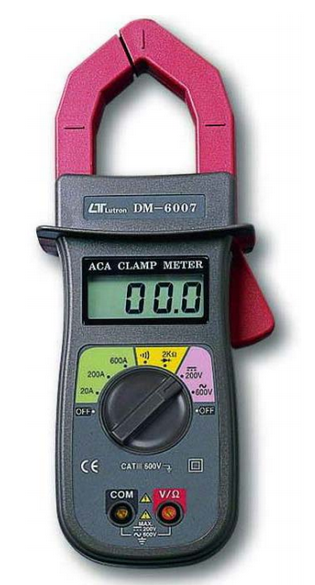 PINZA VOLTIAMPERIMETRICA DIGITAL 600 AMPS MARCA LUTRON MODELO DM 6007