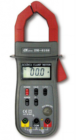 PINZA VOLTIAMPERIMETRICA DIGITAL AC DC 1000 AMPS MARCA LUTRON MODELO DM 6108