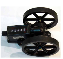 MEDIDOR DE LONGITUD 2 RUEDAS 0 - 99.999 metros 5 DIGITOS, CUBIERTA Y RUEDA DE ACERO MARCA QINNGDAO