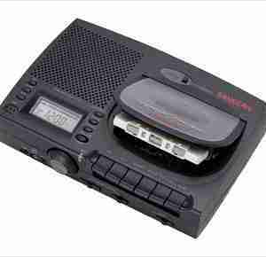 GRABADORA DE CASETTE DE MESA ACTIVADA POR VOZ MARCA SANGEAN MODELO QSR 1