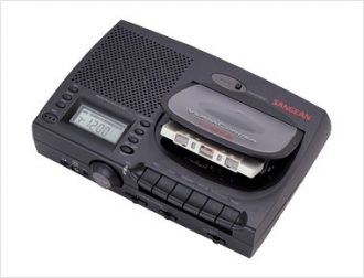 GRABADORA DE CASETTE DE MESA ACTIVADA POR VOZ MARCA SANGEAN MODELO QSR 1