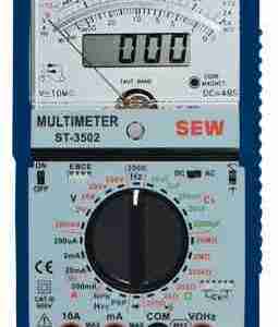 MULTIMETRO ANALOGO DIGITAL, FREC, RES,GALVANOMETRO MARCA SEW MODELO ST 3502