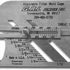 Calibre de soldadura de filete ajustable Marca Gal gage Cat 3