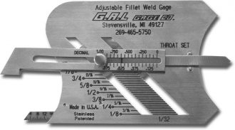 Calibre de soldadura de filete ajustable Marca Gal gage Cat 3