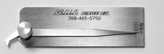 tamaño de bolsillo Pit Gauge Marca Gal Gage Cat 33