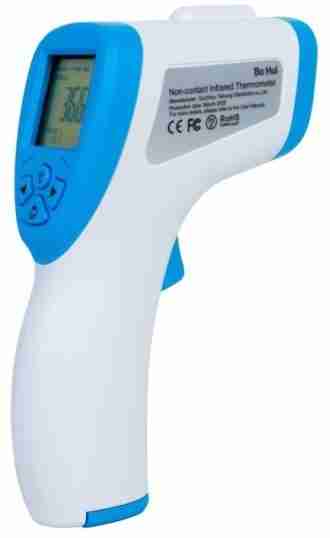 TERMÓMETRO DIGITAL INFRARROJO DISEÑADO PARA TEMPERATURA CORPORAL, MARCA: AICARE, MODELO: BO HUI