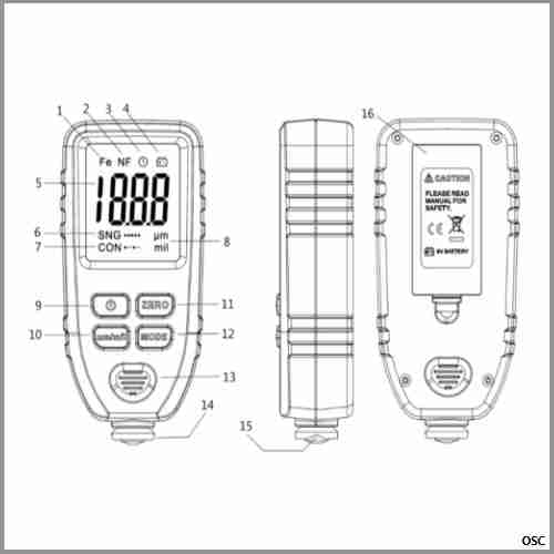 Medidor de recubrimiento de pintura R&D TC100 - Imagen 2