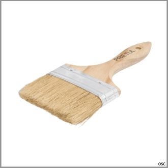 Brocha uso general mango madera 3" Pretul