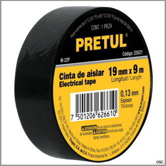 Cinta de aislar de pvc 9m x 19 mm Pretul