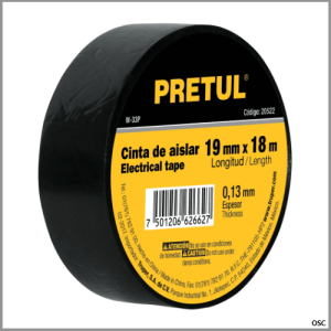 Cinta de aislar de PVC 18 m X 19 mm Pretul