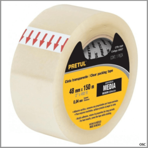 Cinta de embalaje transparente 0.040 mm x 40 m Pretul
