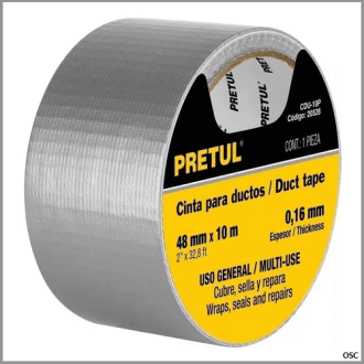 Cinta para ducto 0.16 mm x 10 m Pretul