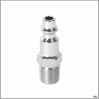 Conector rápido de acero cromado macho Pretul