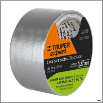 Cinta para ducto, 0,27mm x 10m