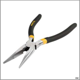 Alicate de punta larga, mango PVC 6"