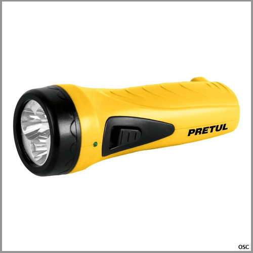 Linterna plástica con leds, recargable 10 lm Pretul