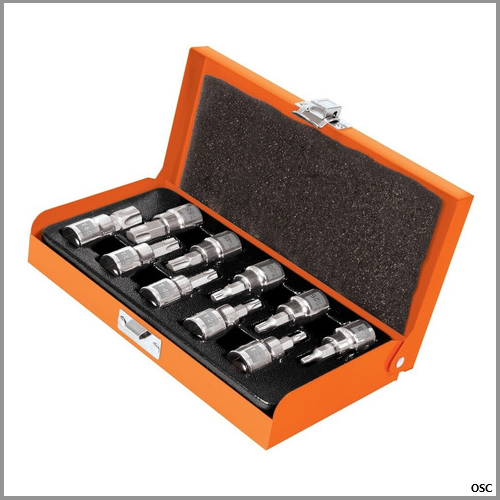 Juego de 10 copas punta torx 3/8" Truper