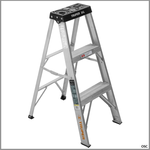Escalera tipo tijera (cap.91kg) 2 peldaños 0,91m Truper