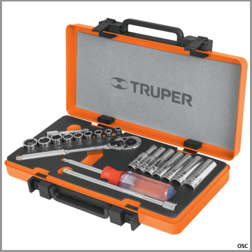 Juego de 20 piezas métricas 1/4" Truper