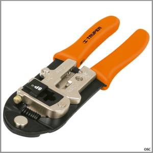 Alicate ponchadora, módulos intercambiables 8" Truper