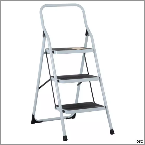 Escalera plegable de acero (TIPO 3) 3 Peldaño 1,12m Pretul