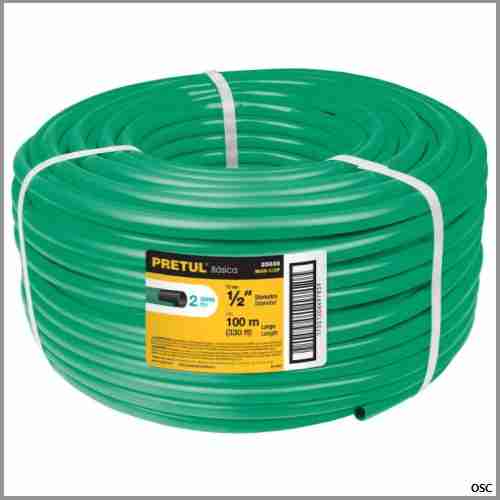 Manguera reforzada 2 capas, 1/2", rollo de 100m Pretul