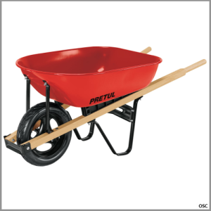 Carretilla buggy 80litros, con tacón estabilizador y rueda reforzada Pretul