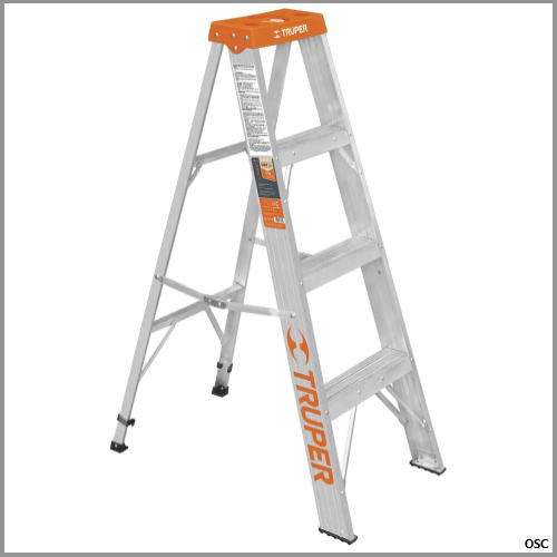 Escalera tipo tijera sin bandeja (cap.102kg) 3 peldaños 1,22m Truper