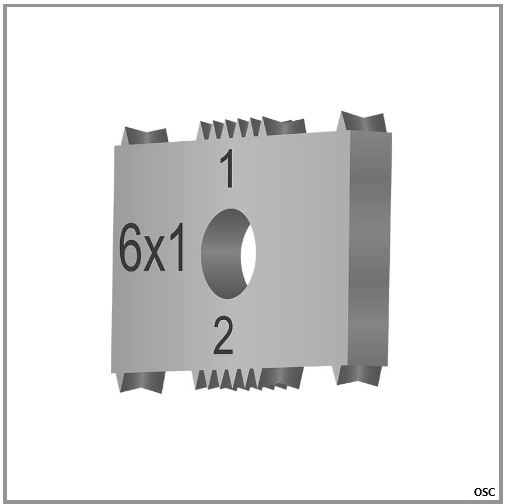 CUCHILLA DE CAMBIO DEL PROBADOR DE ADHERENCIA EN CUADRIDULA MARCA DEFELSKO MODELO  CHBLADE11X1