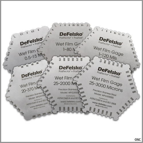Galga para medición de película húmeda acero inoxidable 6 caras Defelsko WFG15SS